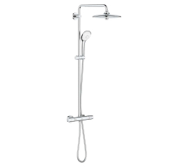 Grohe Euphoria Thermostatic Shower System with Shower Head, Hand Shower, Slide Bar, Shower Arm, and Hose