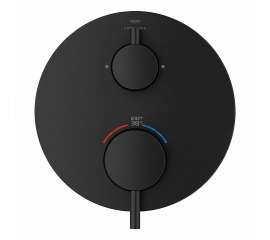 Grohe Atrio New Two Function Thermostatic Valve Trim Only with Dual Lever Handles, Integrated Diverter, and Volume Control - Less Rough In 243612430