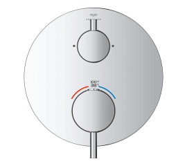 Grohe Atrio New Two Function Thermostatic Valve Trim Only with Dual Lever Handles, Integrated Diverter, and Volume Control - Less Rough In 24361000