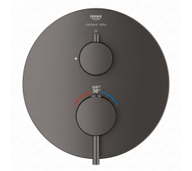 Grohe Atrio New Two Function Thermostatic Valve Trim Only with Dual Lever Handles, Integrated Diverter, and Volume Control - Less Rough In 243612A00