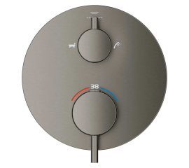 Grohe Atrio New Two Function Thermostatic Valve Trim Only with Dual Lever Handles, Integrated Diverter, and Volume Control - Less Rough In 243612AL0