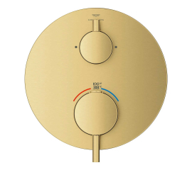 Grohe Atrio New Two Function Thermostatic Valve Trim Only with Dual Lever Handles, Integrated Diverter, and Volume Control - Less Rough In 24361GN0