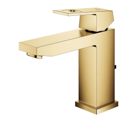Grohe Eurocube 1.2 GPM Single Hole Bathroom Faucet with SilkMove, StarLight, EcoJoy, and QuickFix Technologies - Includes Drain Assembly