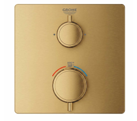 Grohe Grohtherm Thermostatic Valve Trim Only with Dual Lever Handles and Volume Control - Less Rough In 24111GN0