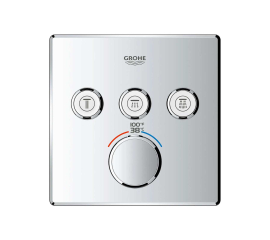GROHE-29142000 GROHTHERM SMARTCONTROL THIPLE FUNCTION THERMOSTATIC VALLE TRIM StarLight Chrome
