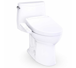 TOTO Ultramax 1.28 GPF One Piece Elongated Toilet with Left Hand Lever - Bidet Seat Included
