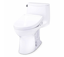 TOTO Ultramax 1.28 GPF One Piece Elongated Toilet with Left Hand Lever - Bidet Seat Included