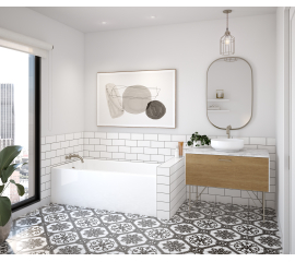 Maax Rubix 6632 Bath Tub 66"L x 32"W x 18"H for Above the Floor Rough with Left Hand Drain