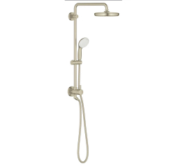 Grohe Retro-Fit 1.75 GPM Shower System with Single Function Rain Shower Head, Slide Bar, Multi Function Hand Shower, and 17-3/4" Swivel Shower Arm 26123EN1