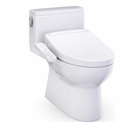 TOTO Redington 1.28 GPF One Piece Elongated Toilet with Left Hand Lever - Bidet Seat Included