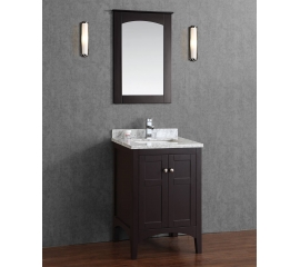 Martin 24" Solid Wood Single Bathroom Vanity in Espresso HM-001-24-WMSQ-ESP