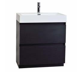 29.5" Contemporary Bathroom Vanity in Black Optional Mirror TN-LY750-BK