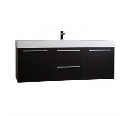 59"  Wall Mount Contemporary Bathroom Vanity  in Espresso TN-NT1500S-WG