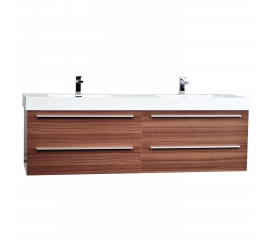 Andria 71" Contemporary Double Wall Mounted Teak TN-M1810-TK