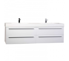 Andria 71" Contemporary Double Wall Mounted Glossy White TN-M1810-HGW