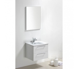Caen 24" Wall-Mount Modern Bathroom Vanity Set High Glossy White Optional Mirror RS-DM600-HGW
