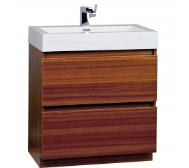 29.5" Contemporary Bathroom Vanity Set in Teak Optional Mirror TN-LY750-TK