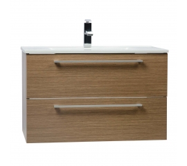Caen 32" Wall-Mount Modern Bathroom Vanity  Light Oak Optional Mirror RS-DM800-LOK