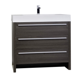 Vinnce 35.5" Modern Bathroom Vanity in Grey Oak TN-LX900-GO