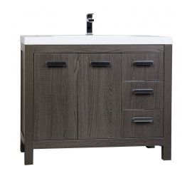 39.5" Modern Bathroom Vanity in Oak Optional Mirror RS-L1000-OAK