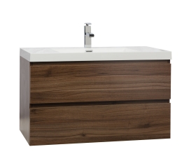 Angela 35.5" Wall-Mount Bathroom Vanity in Natural Oak TN-AG900-NO
