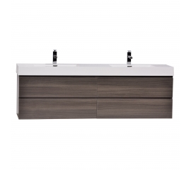 Angela 71" Contemporary Double Wall Mounted Walnut TN-AG1810-WN