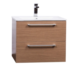 Caen 24" Wall-Mounted Single Bathroom Vanity Set in Light Oak Optional Mirror RS-DM600-LOK