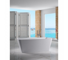 65" x 28.6" Solid Surface Freestanding Soaking Bathtub