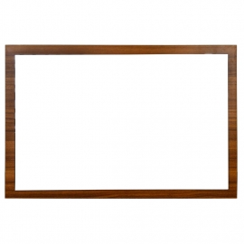 Framed Wall Mirror 39.5 in. W x 26.5 in. H Teak Finish TN-1000-M-TK