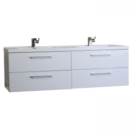 67" Modern Double Vanity Set High Gloss White TN-A1710-HGW