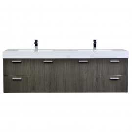 Monza 71" Contemporary  Double Vanity Set RS-DM1810-OAK