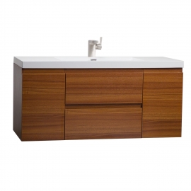 47" Angela Wall Mounted Modern Single Vanity Teak TN-AG1200-TK