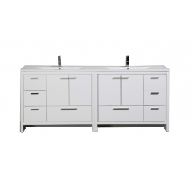 Enna 72" Free Standing Bath Vanity with Double Sink, Gloss White TN-LA1800-HGWEnna 72" Free Standing Bath Vanity with Double Sink, Gloss White TN-LA1800-HGW