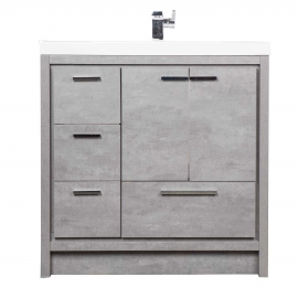 CBI Enna 36  Inch Modern Bathroom Vanity Maple Grey, TN-LA900L-CG