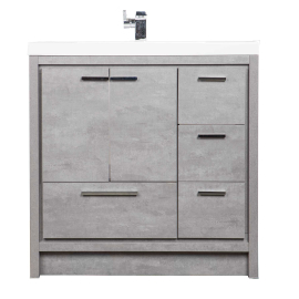 CBI Enna 36  Inch Modern Bathroom Vanity Cemeng Grey, TN-LA900R-CG