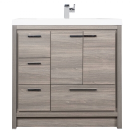 CBI Enna 36  Inch Modern Bathroom Vanity Maple Grey, TN-LA900L-MPG