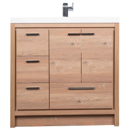 Enna 36 Inch Modern Bathroom Vanity in Natural Oak, TN-LA900L-RO