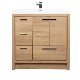 Enna 36 Inch Modern Bathroom Vanity in Natural Oak, TN-LA900L-NO