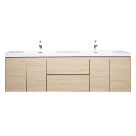 Andes 72" Contemporary Double Wall Mounted , White Oak  TN-AD1800-WOAndes 72" Contemporary Double Wall Mounted , White Oak  TN-AD1800-WO