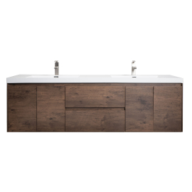 Andes 72" Contemporary Double Wall Mounted , Rosewood  TN-AD1800-RW