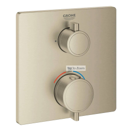 GROHTHERM 24111EN0 DUAL Dual Function 2-Handle Thermostatic Valve Trim Brushed Nickel
