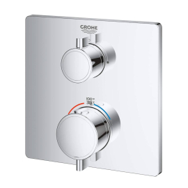 GROHTHERM 24111000 DUAL Dual Function 2-Handle Thermostatic Valve Trim StarLight Chrome