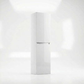 Angela 16 inch Wall Mounted Linen Cabinet in Gloss White