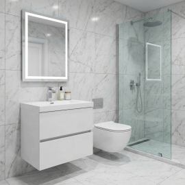 Angela 24 inch Wall-Mount Bathroom Vanity in High Gloss White  TN-AG600-HGW