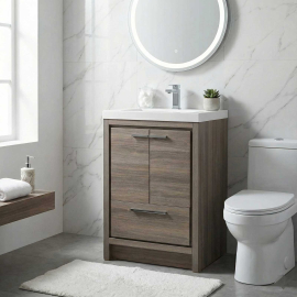 CBI Enna 24 Inch Modern Bathroom Vanity in Maple Grey TN-LA600-MPG