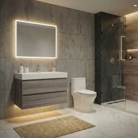 Angela 32 inch Wall-Mount Bathroom Vanity,  Maple Grey TN-AG800-MPG