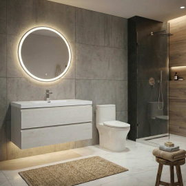 Angela 32 inch  Wall-Mount Bathroom Vanity,  Gloss White TN-AG800-HGW