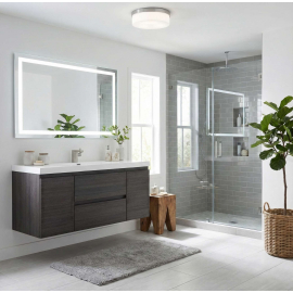 48  inch Angela Wall Mounted Modern Single Vanity New Ebony TN-AG1200-NE