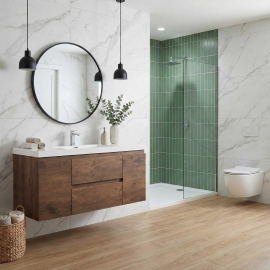 Angela 48 inch Wall Mounted Modern Single Vanity Rosewood