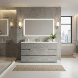 CBI Edison 60 Inch Single Modern Bathroom Vanity , Cement Grey TN-ED1500S-CG